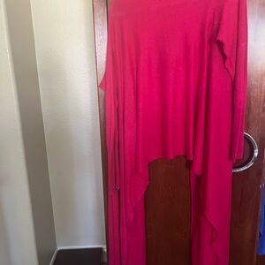 DKNY Vibrant Red Women's Poncho